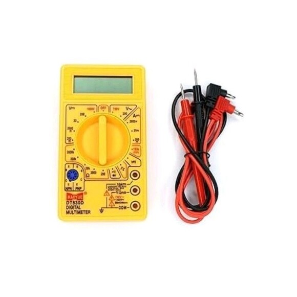 Cen-Tech 7 Function Pocket Digital MultiMeter/ MultiTester Yellow With Case - Picture 3 of 5